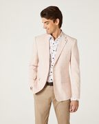 Mens Blush Windowpane Check Tailored Blazer